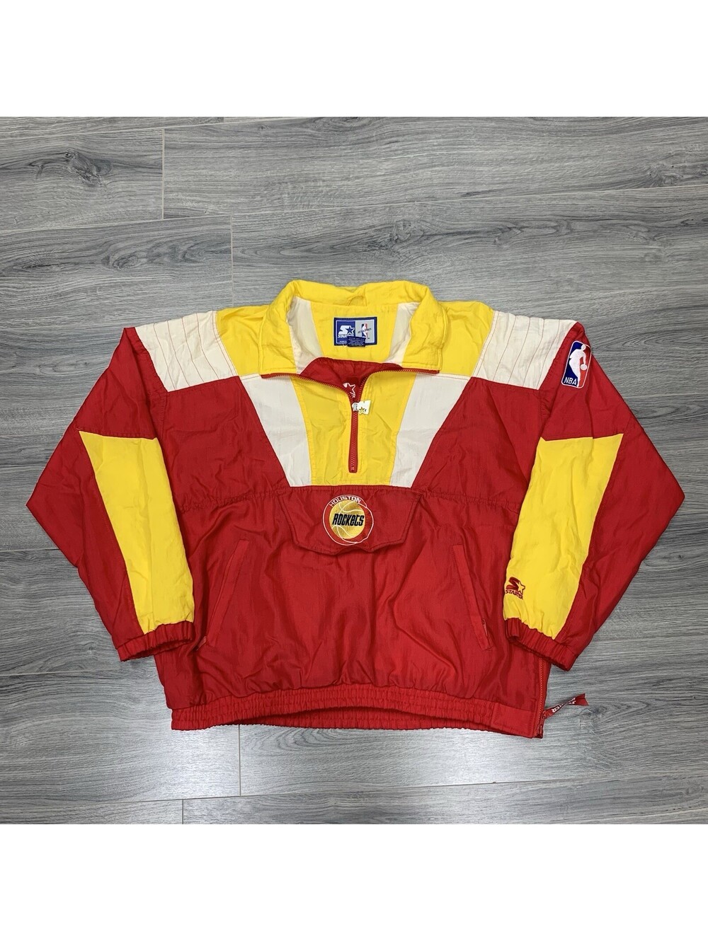 Vintage 1990S Starter Houston Rockets Jacket XL Rare Men’s Red Windbreaker